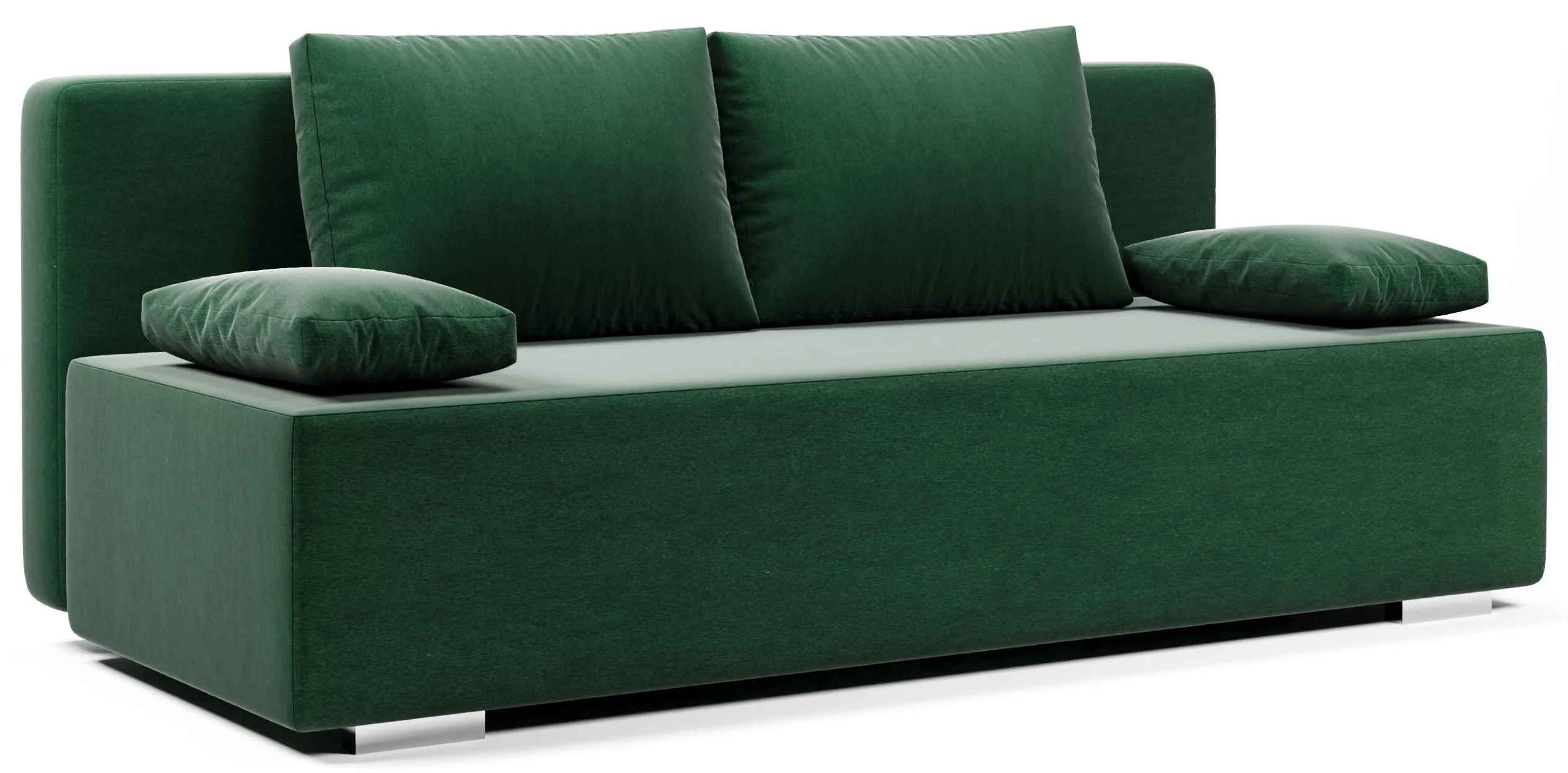 Sofa Kanapa Rozkładana z Funkcją Spania i Pojemnikiem Italia Zielona