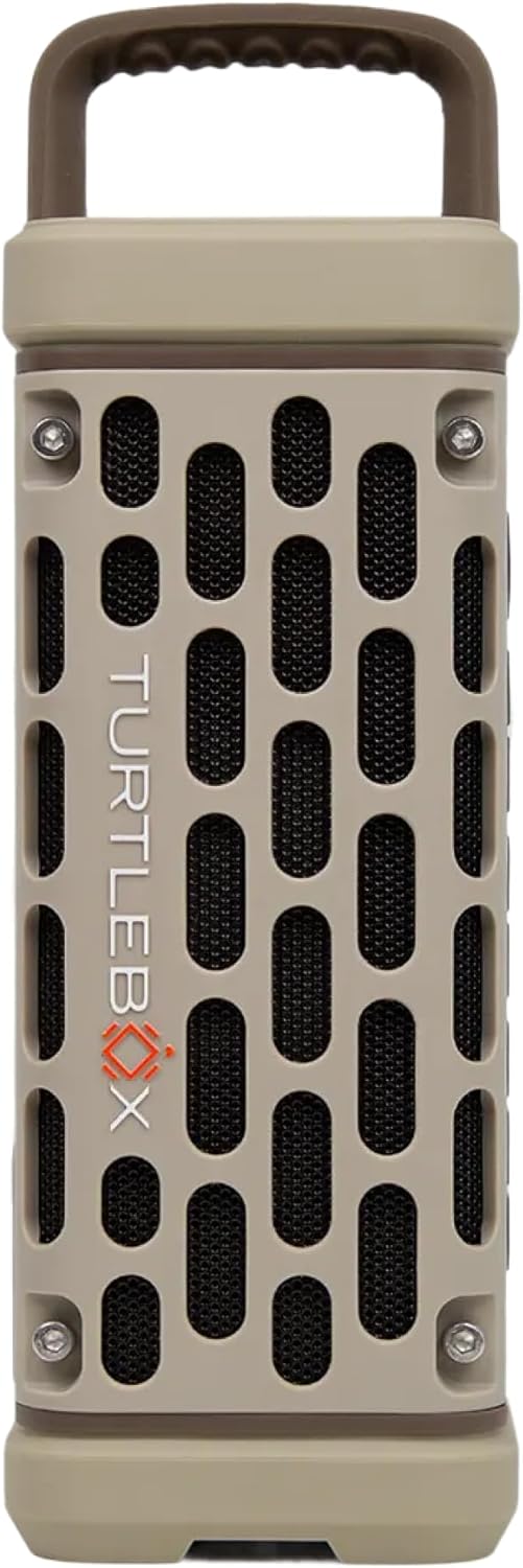 Turtlebox Ranger: Loud! Outdoor Portable Bluetooth 5.4 Speaker | Rugged  Waterproof  Ultra-Portable | Plays to 105db  Deep Bass  Shockproof  Unlimited Pairing for Full Stereo Experience  Tan