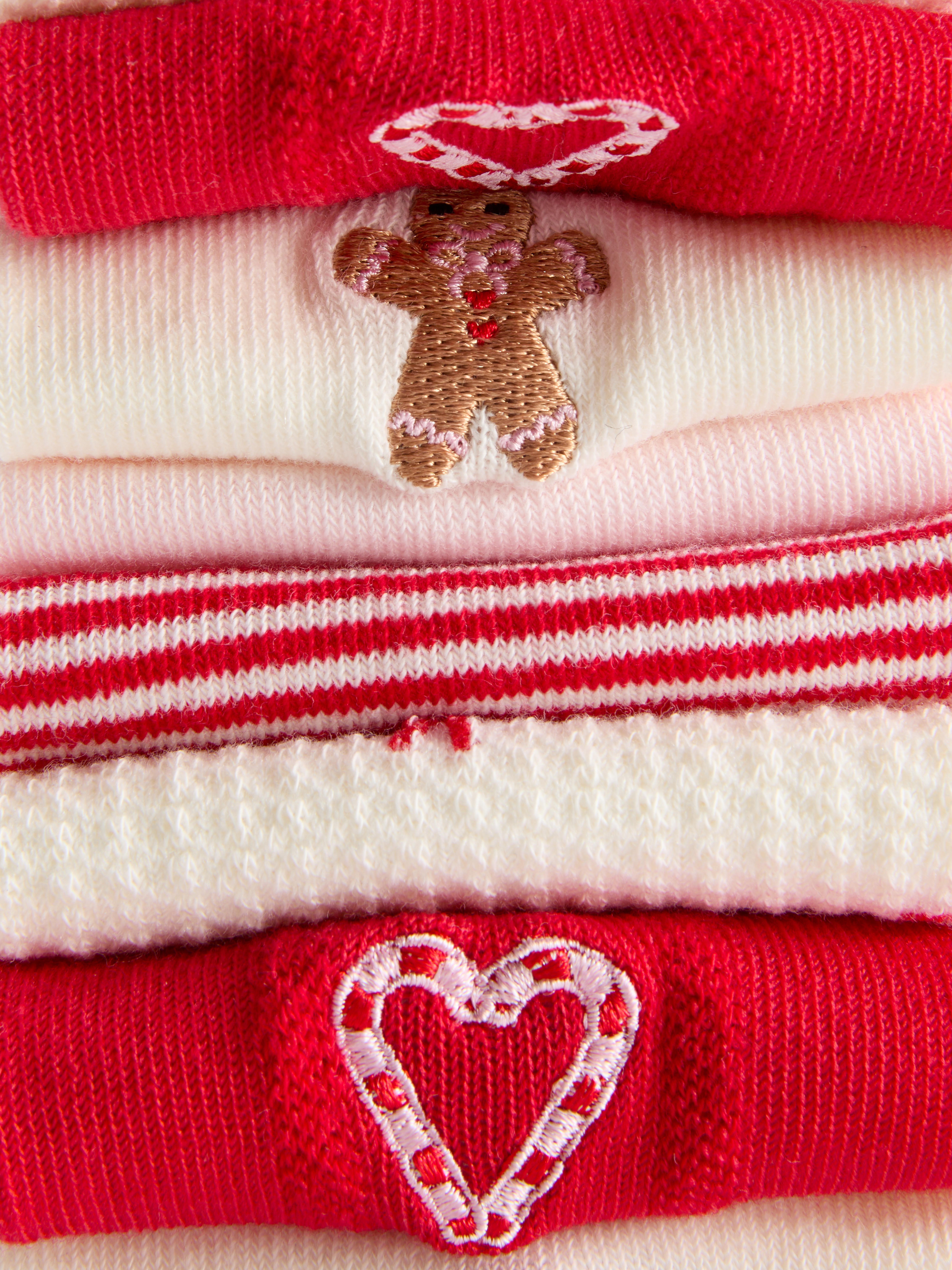 5pk Mixed Pattern Christmas Crew Socks