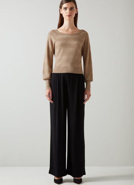 Goldie Gold Metallic Pointelle Jumper