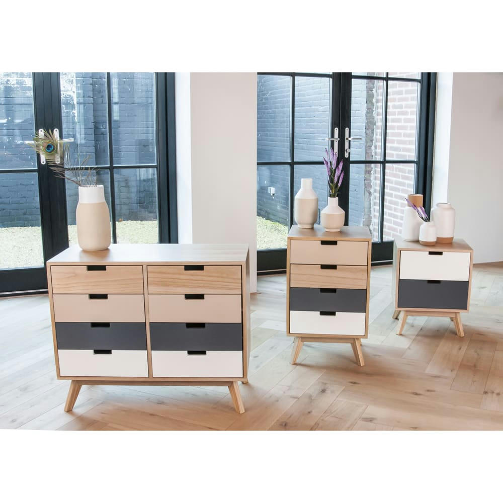 SNAP - Meuble de chevet à 2 tiroirs H51cm