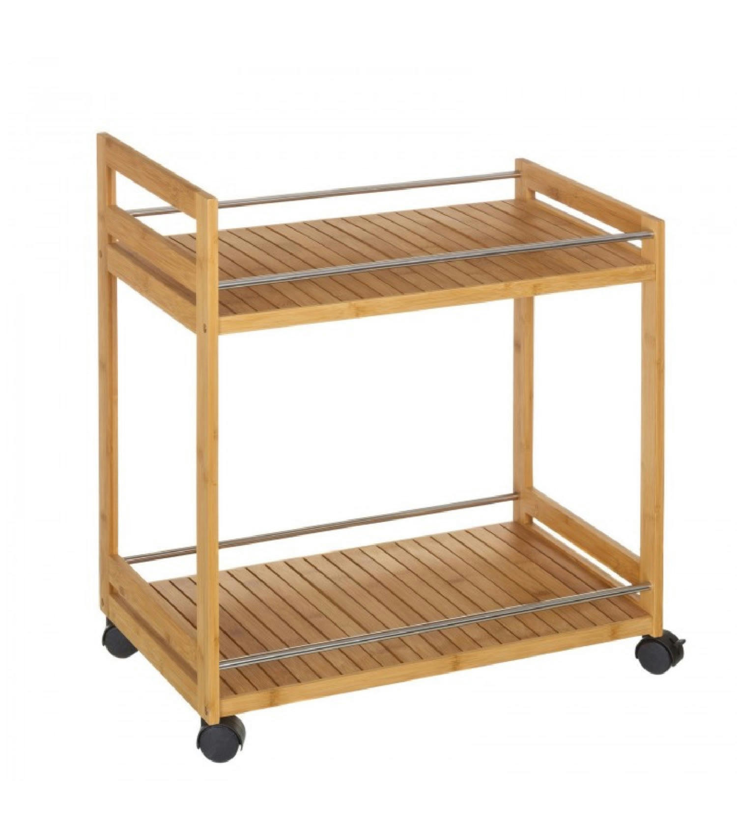 BAMBOU - Table roulante bambou desserte