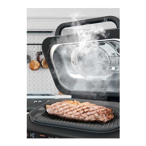 Ninja IG601 Foodi XL 7-in-1 Indoor Grill Combo with 12 Piece Knife Set
