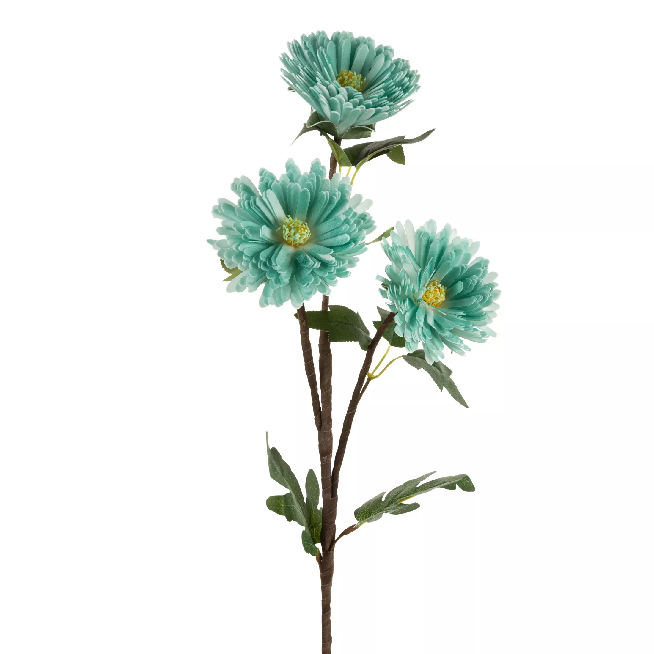 Kwiat sztuczny margaretka turkusowa z plastycznej pianki foamiran 76 cm