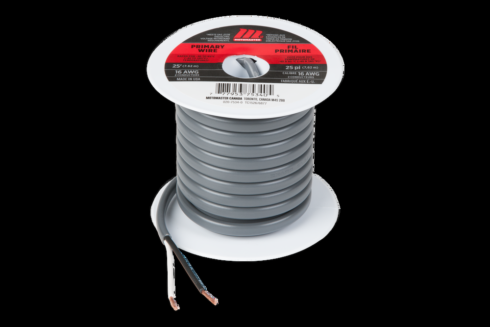 MotoMaster 16 AWG 2-Conductor Wire, 25-ft