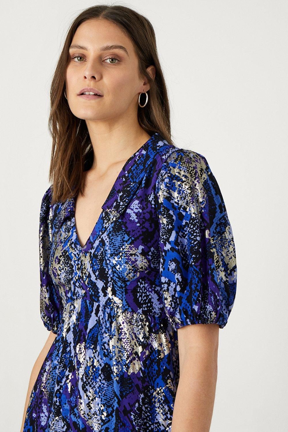 Monsoon Nagini' Snake Print Midi Dress