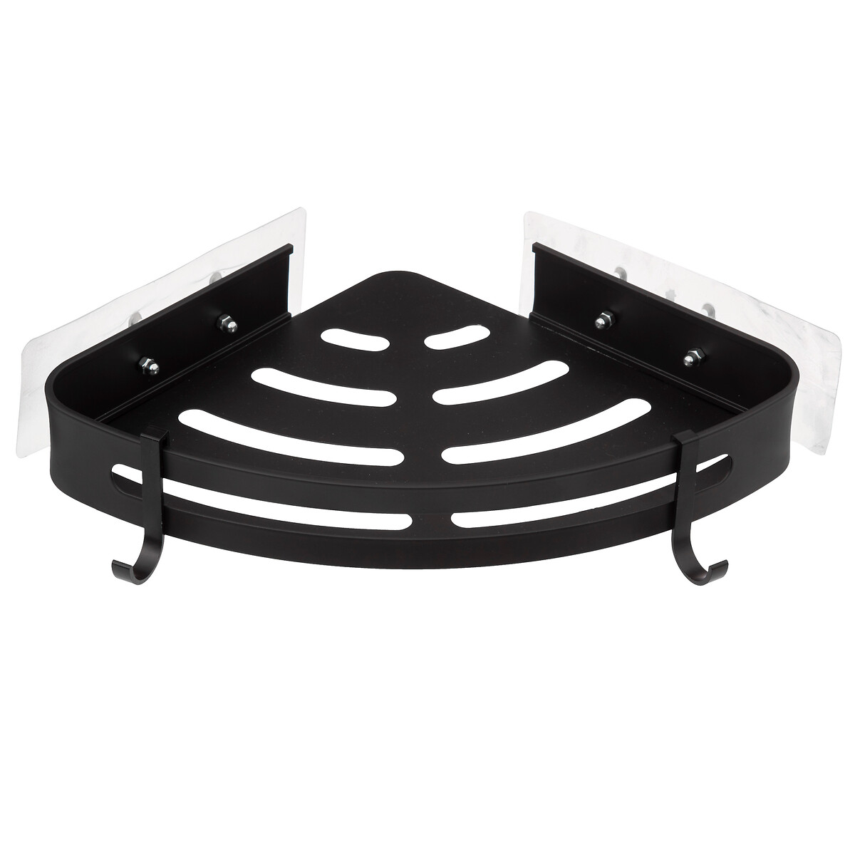 Suporte wc com adesivo preto alumínio