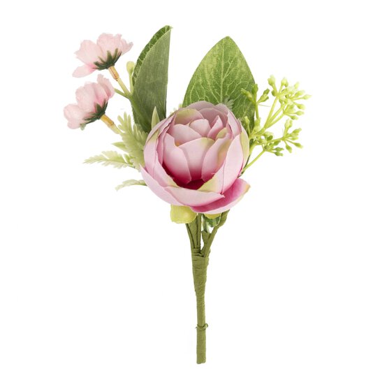 Pink Finished Buttonhole Pick 16cm