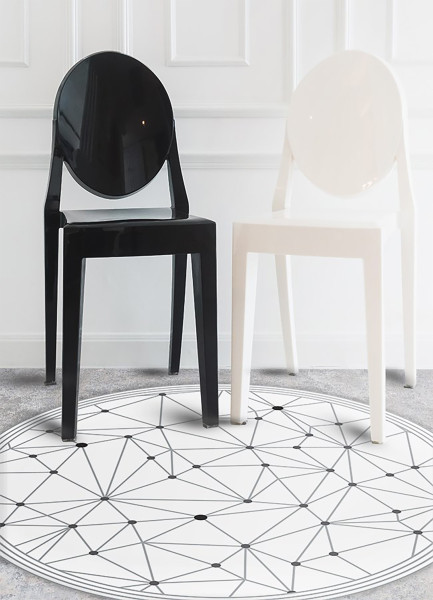 Wewnętrzny dywan winylowy - Geometryczna siatka 50 cm