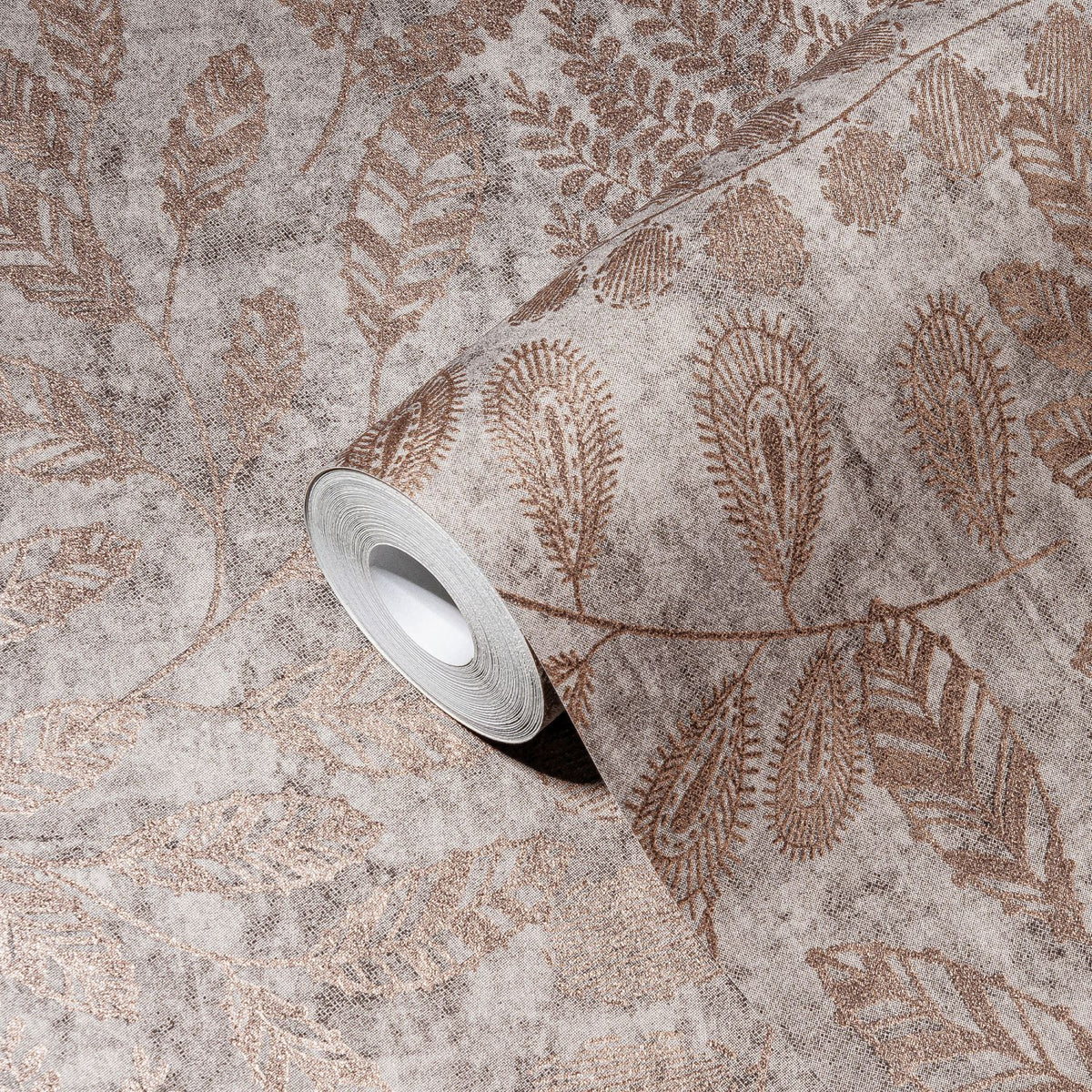 A.S. Création behang bloemen grijs, roze en goud - 53 cm x 10.05 m - AS-388303