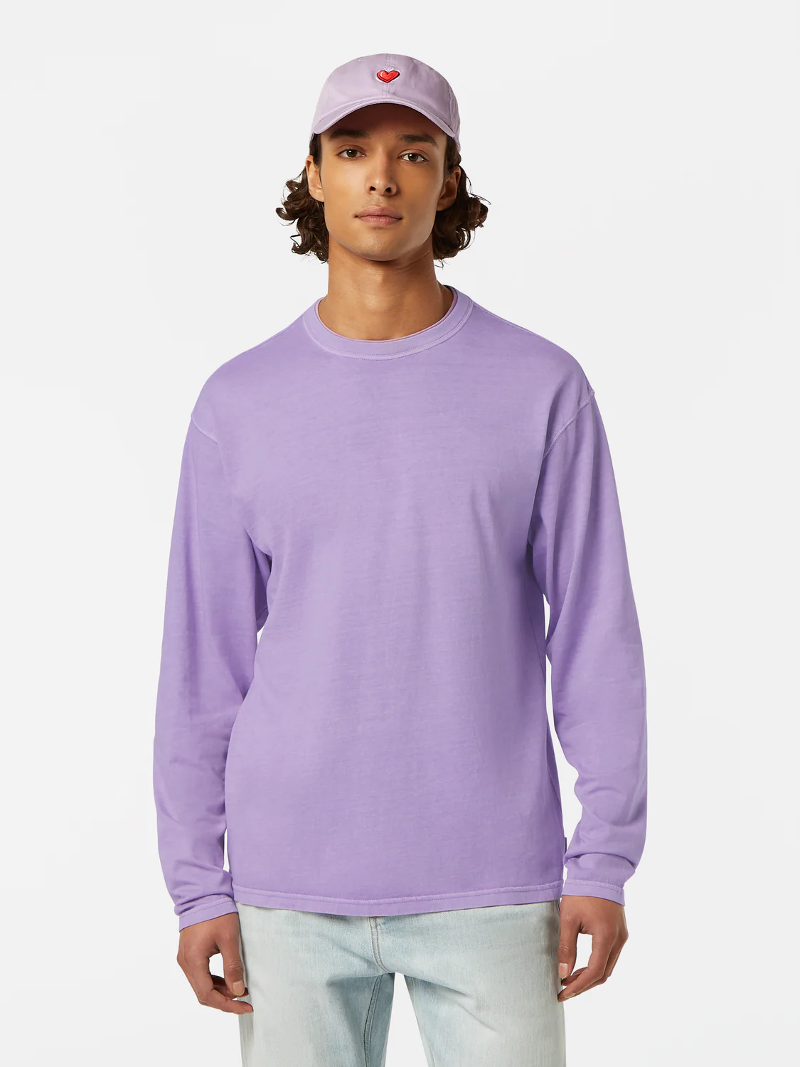Relaxed-Fit Garment-Dyed Long Sleeve T-Shirt