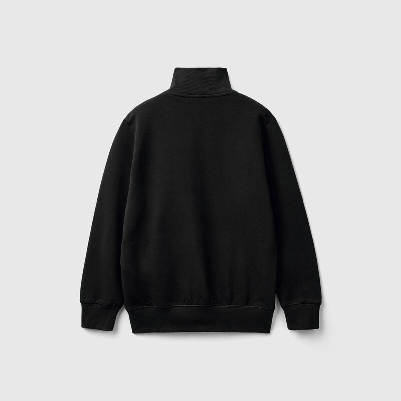 Pure cotton sweatshirt with zipper