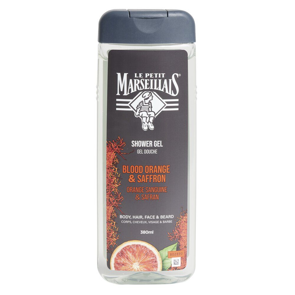 Gel douche homme Le Petit Marseillais orange sanguine et safran 380ml