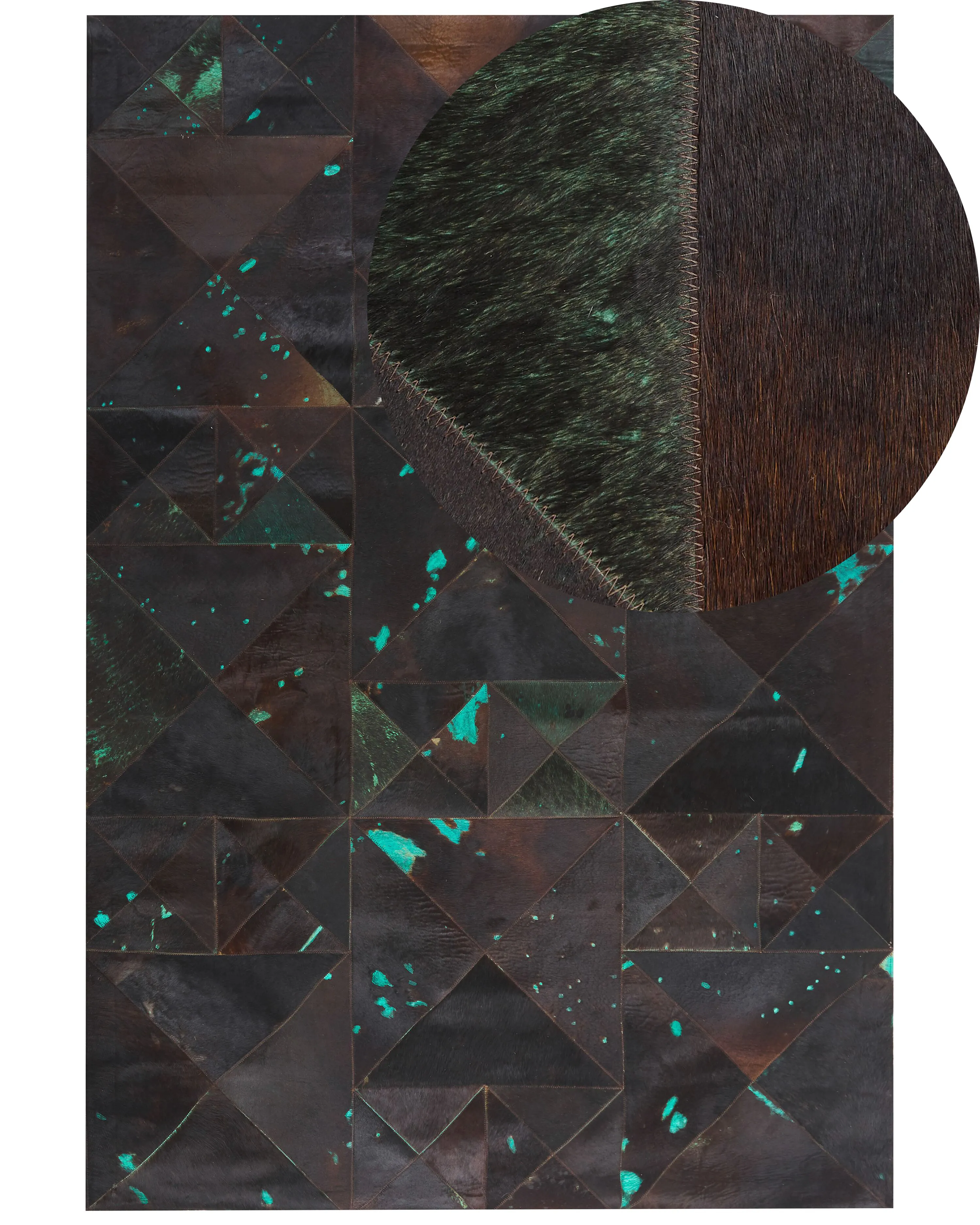 Rug ATALAN Brown 140 x 200 cm Leather