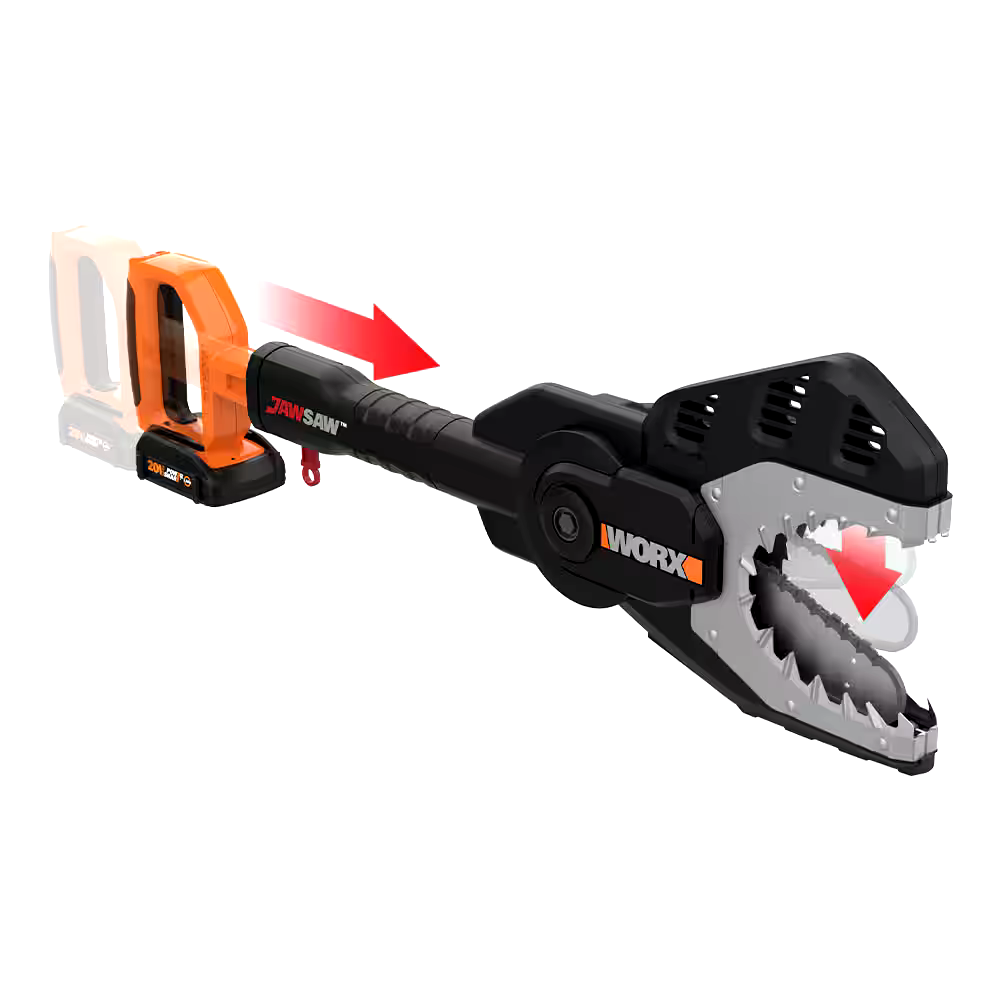 WORX WG320 20V Power Share™ 2-in-1 Pole Saw and Jaw Saw, 6