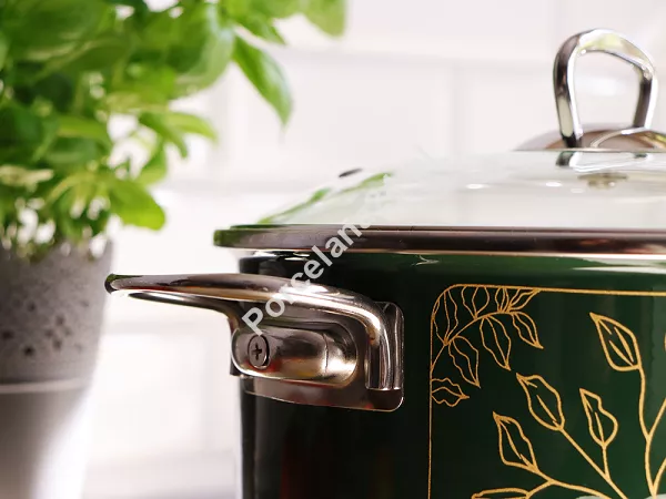 Garnek z pokrywką 6,75 L Emalia Metalac - Golden times 1ME.GT.G24