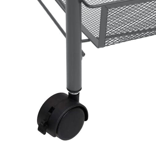 NNEVL 4-Tier Kitchen Trolley Grey 46x26x85 cm Iron