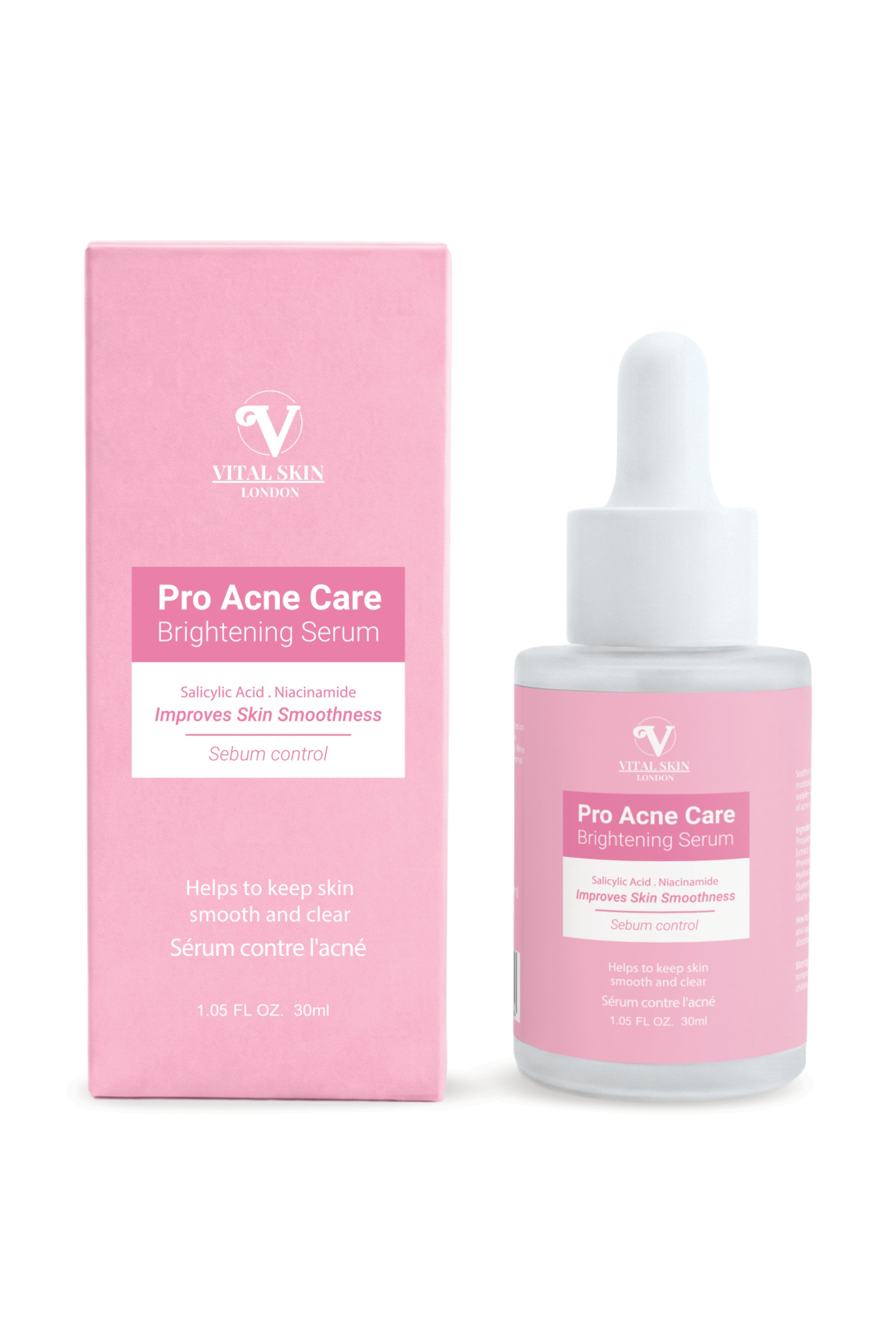 Vital Skin London Pro Acne Care Brightening Serum salicylic acid & niacinamide