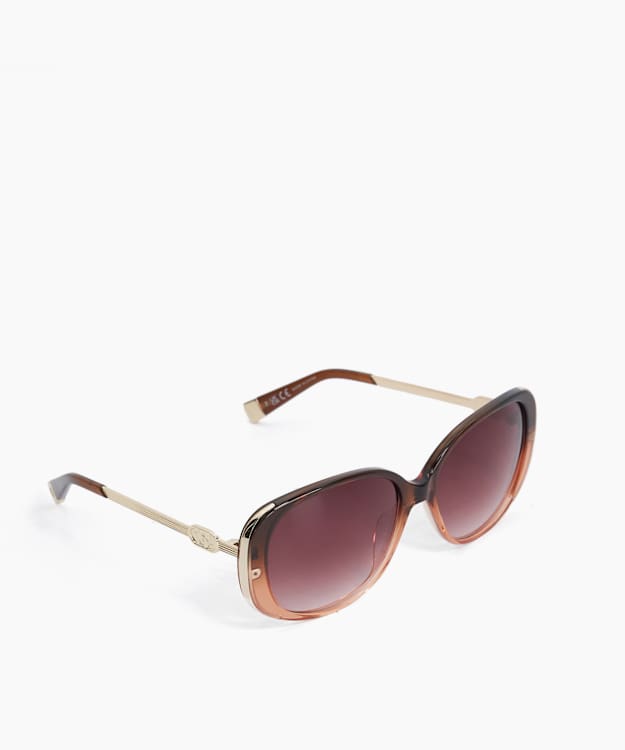 Goldie Burgundy - Oversized Sunglasses
