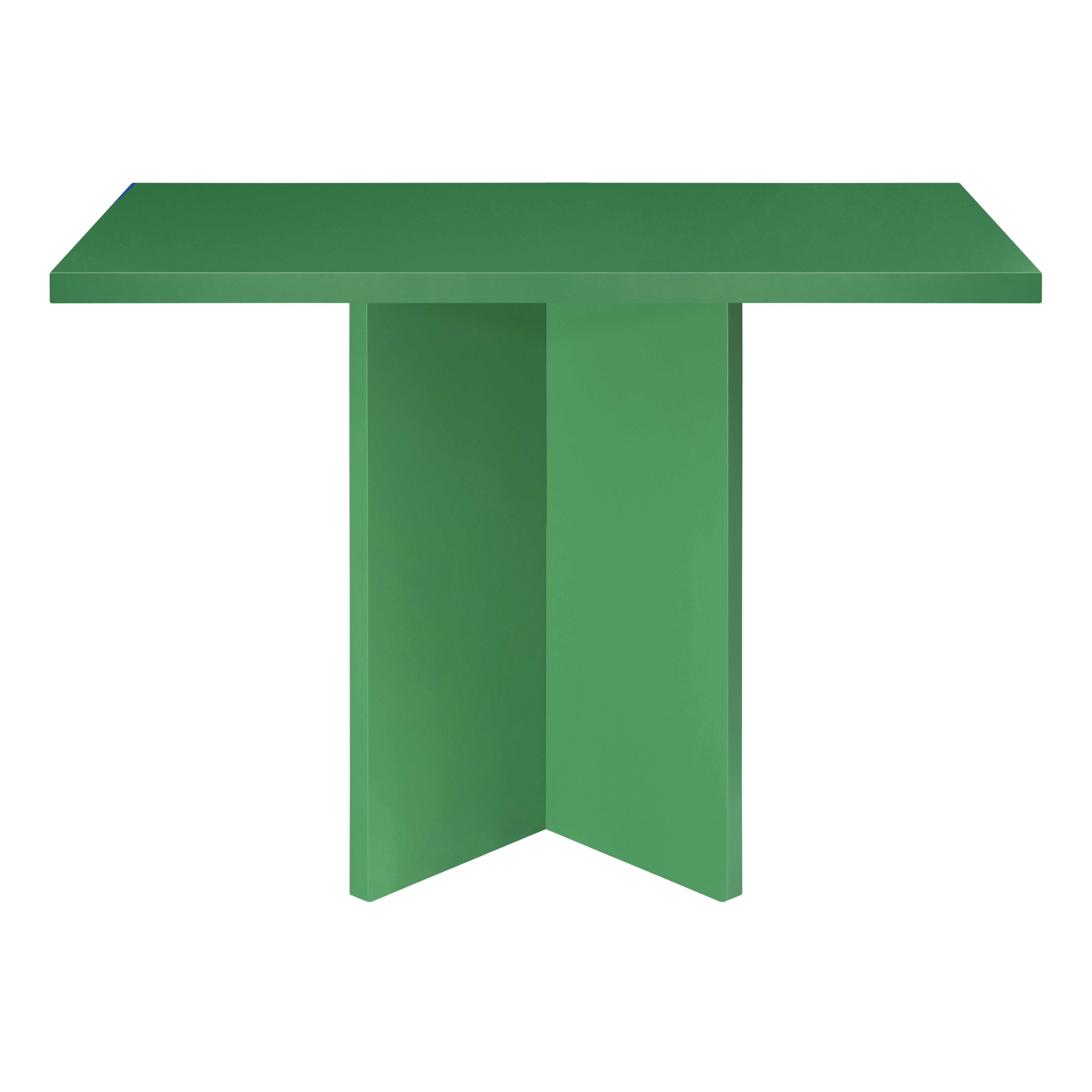 BLOCKIE-MATILDA - Table de salle à manger carrée laquée MDF 3cm Vert émeraude 100x100cm