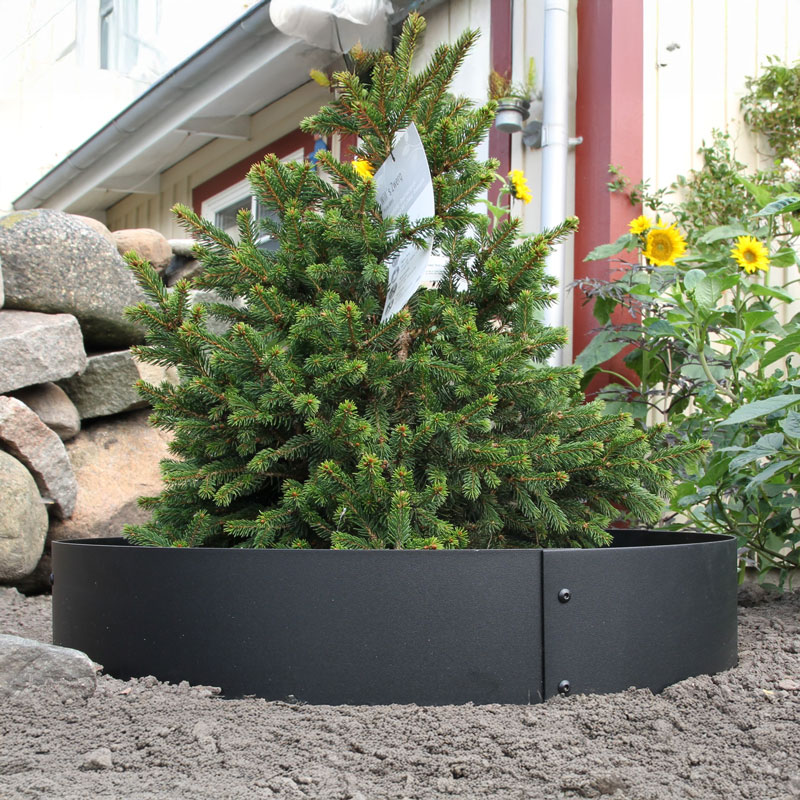 Planteringskant cirkel svart, 120x560 mm