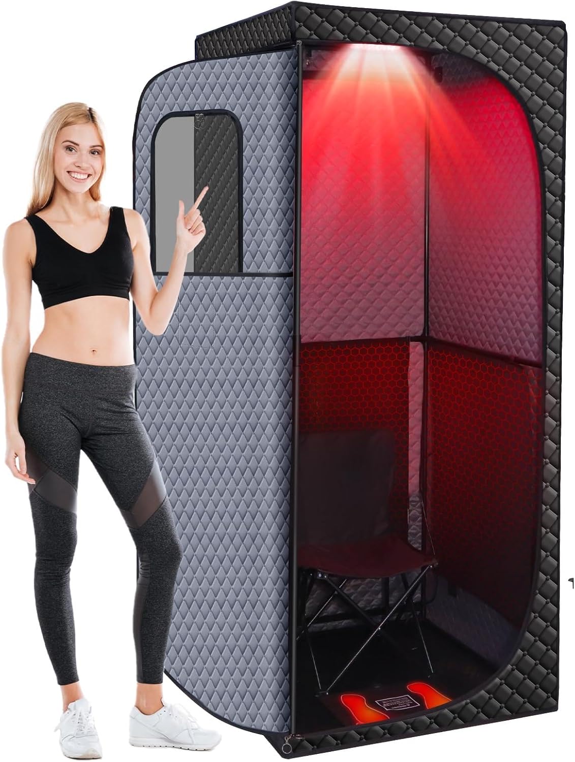 Dry Infrared Sauna  Red Light Therapy Saunas for Relaxation  Detox and Muscle Relief  9 Levels Up to 140°F Personal Indoor Saunas Tent  Portable Sauna for Home  Bedroom  Living Room