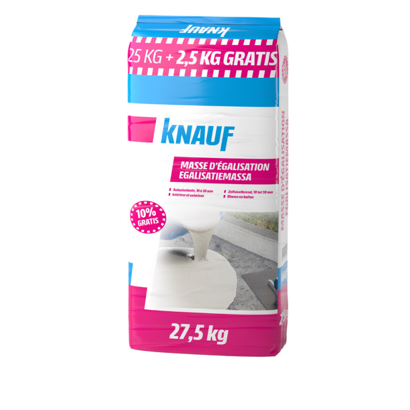 Masse d'égalisation 25 kg   2,5 kg gratuit KNAUF