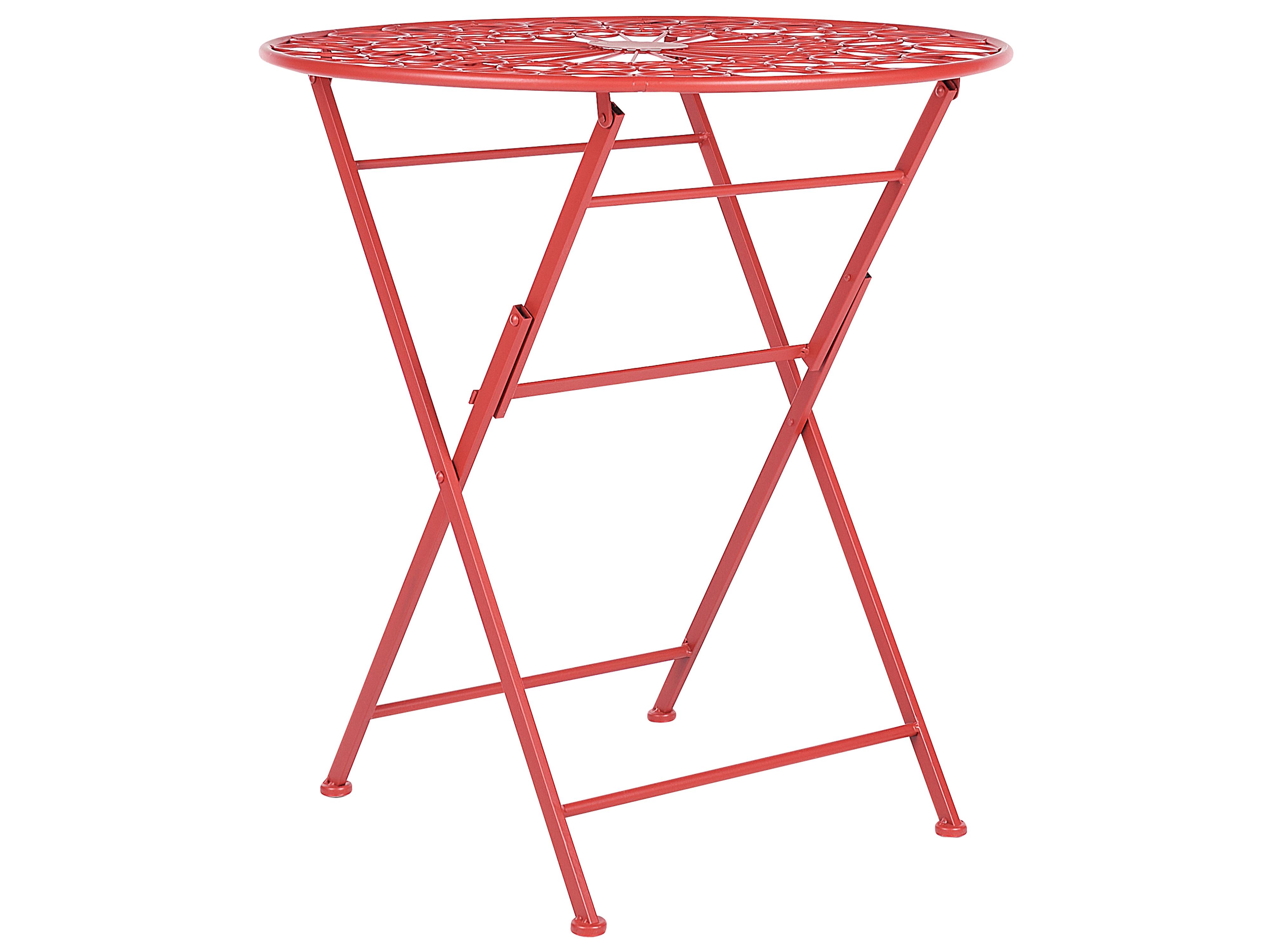Bistro Set Folding SCARIO Metal Red