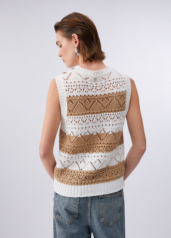 Top in maglia crochet