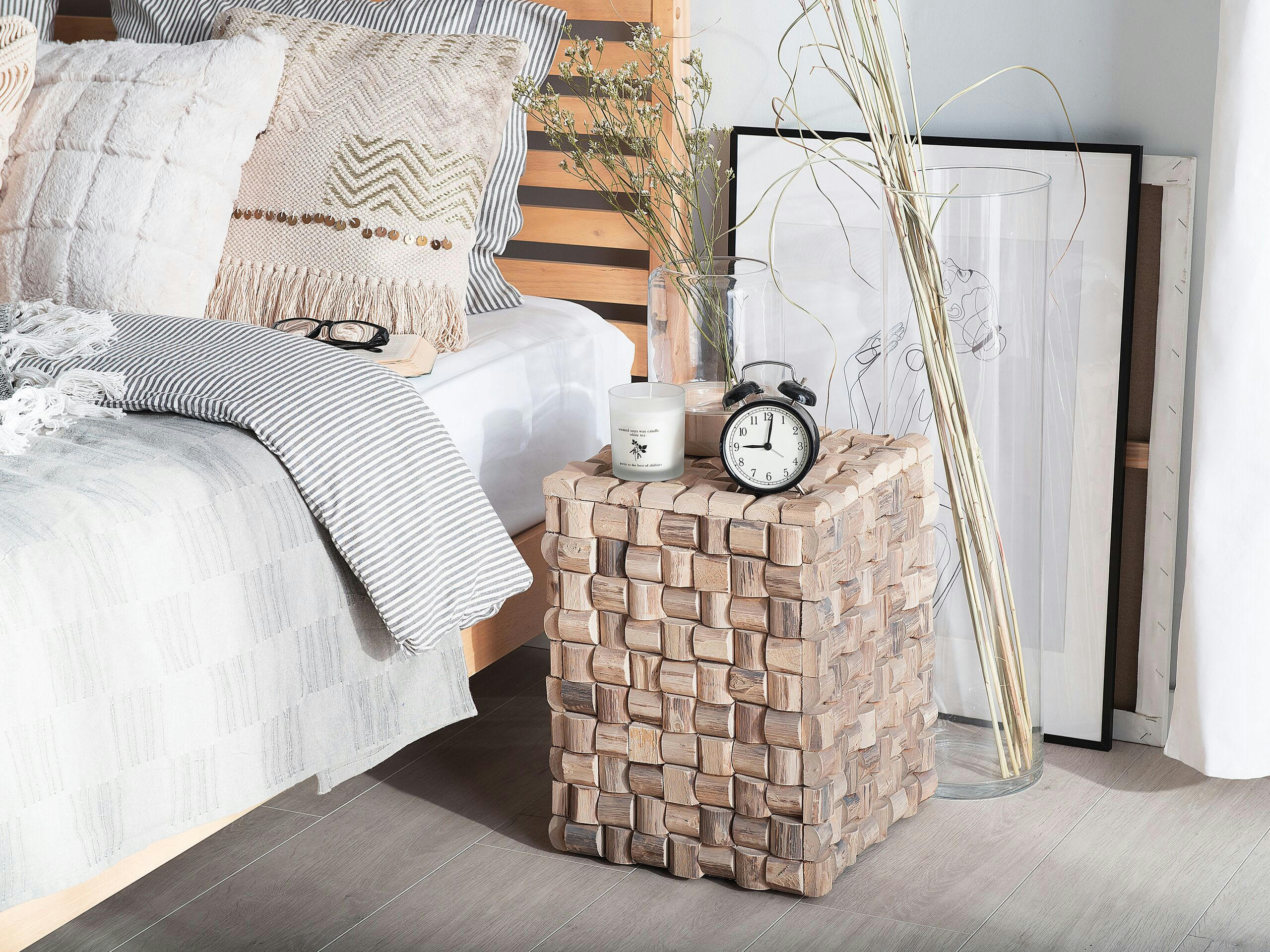 CAJEME - Table de chevet en bois de teck