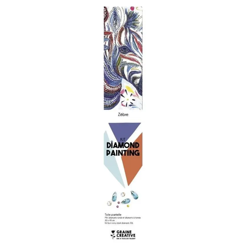 Bastelset Diamond Painting Zebra