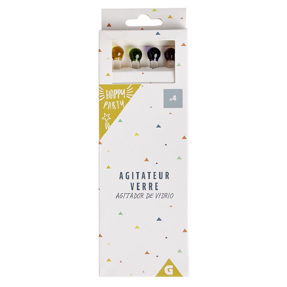Agitateur en verre Ø1xH18cm x4