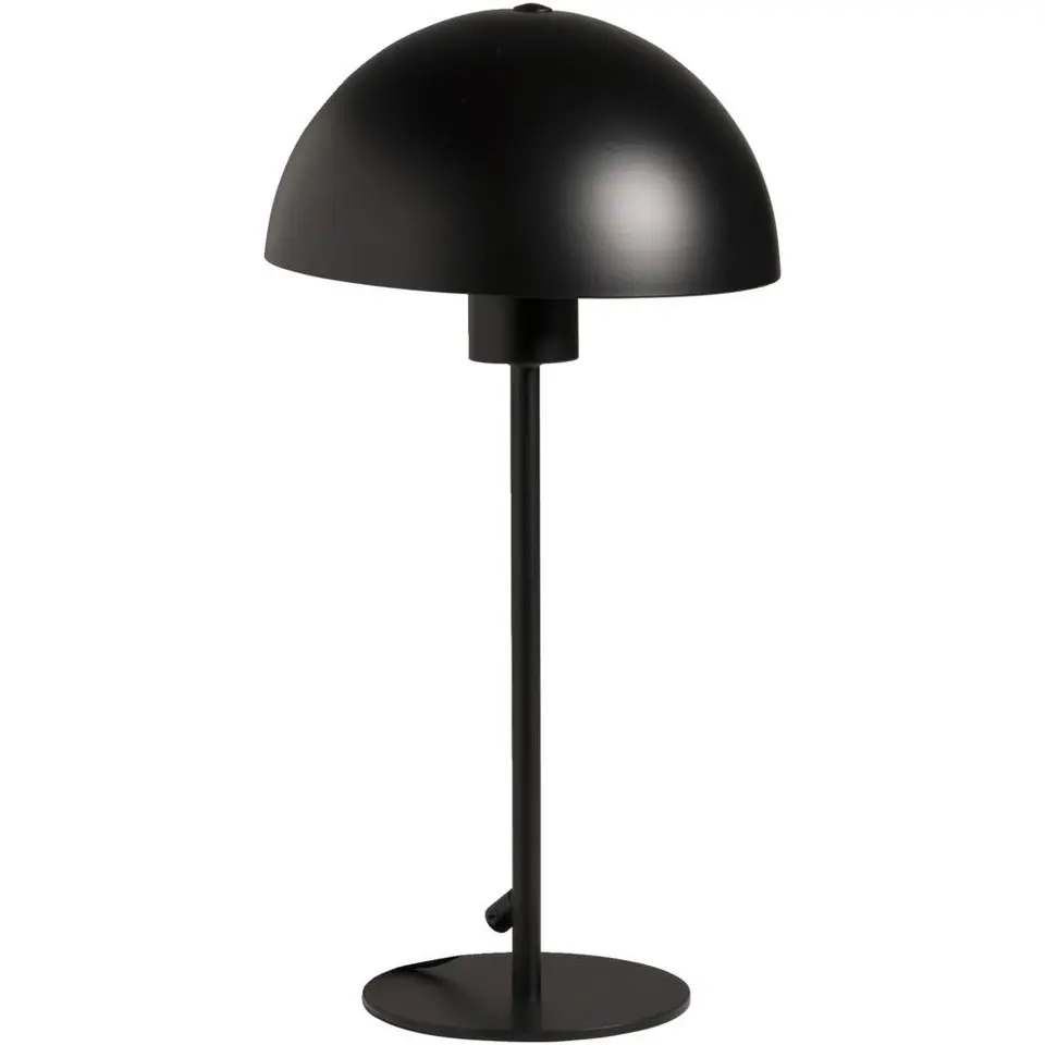 Tafellamp Yuki - mat zwart metaal - E27 - 39x&Oslash;20 cm