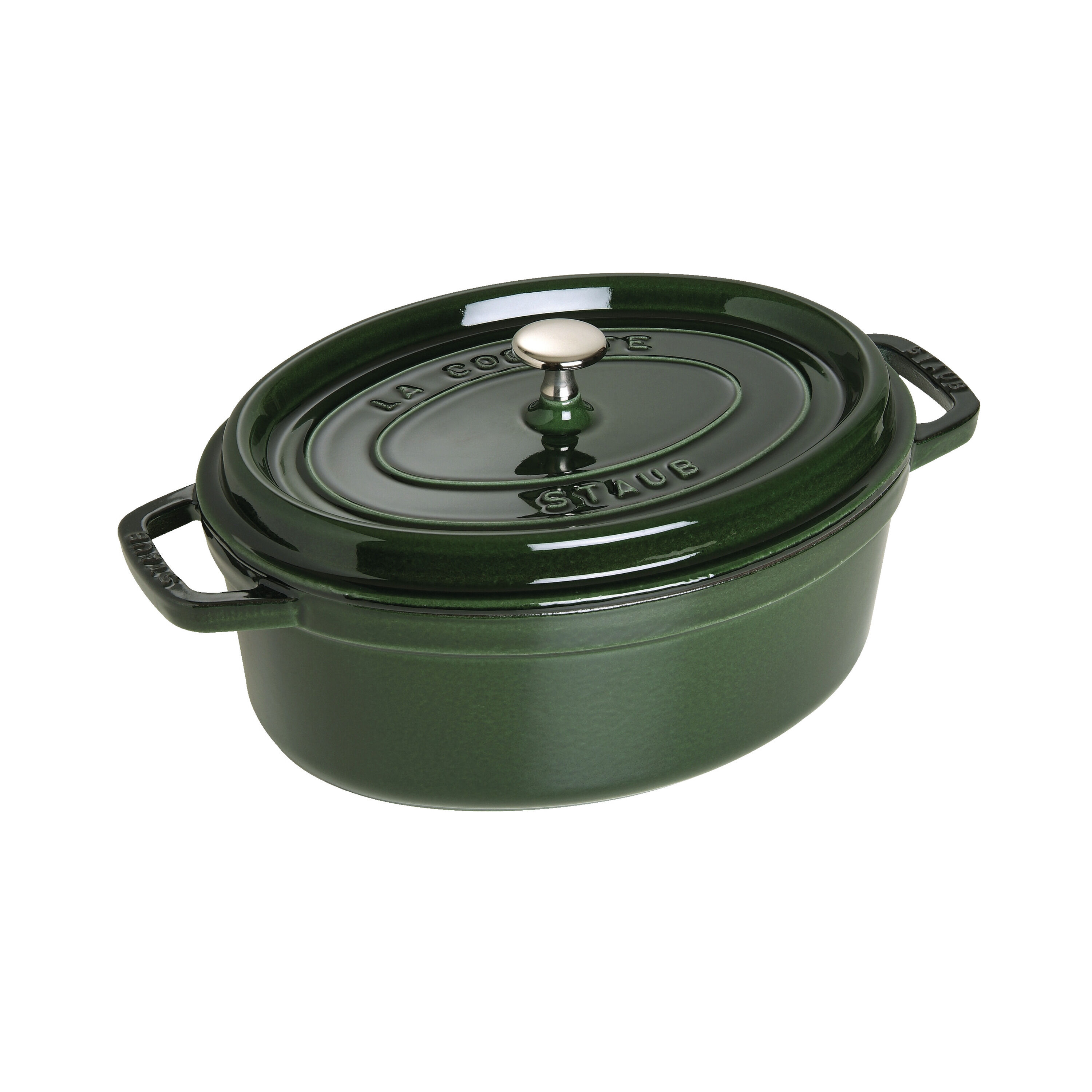 29 cm oval Cast iron Cocotte basil-green