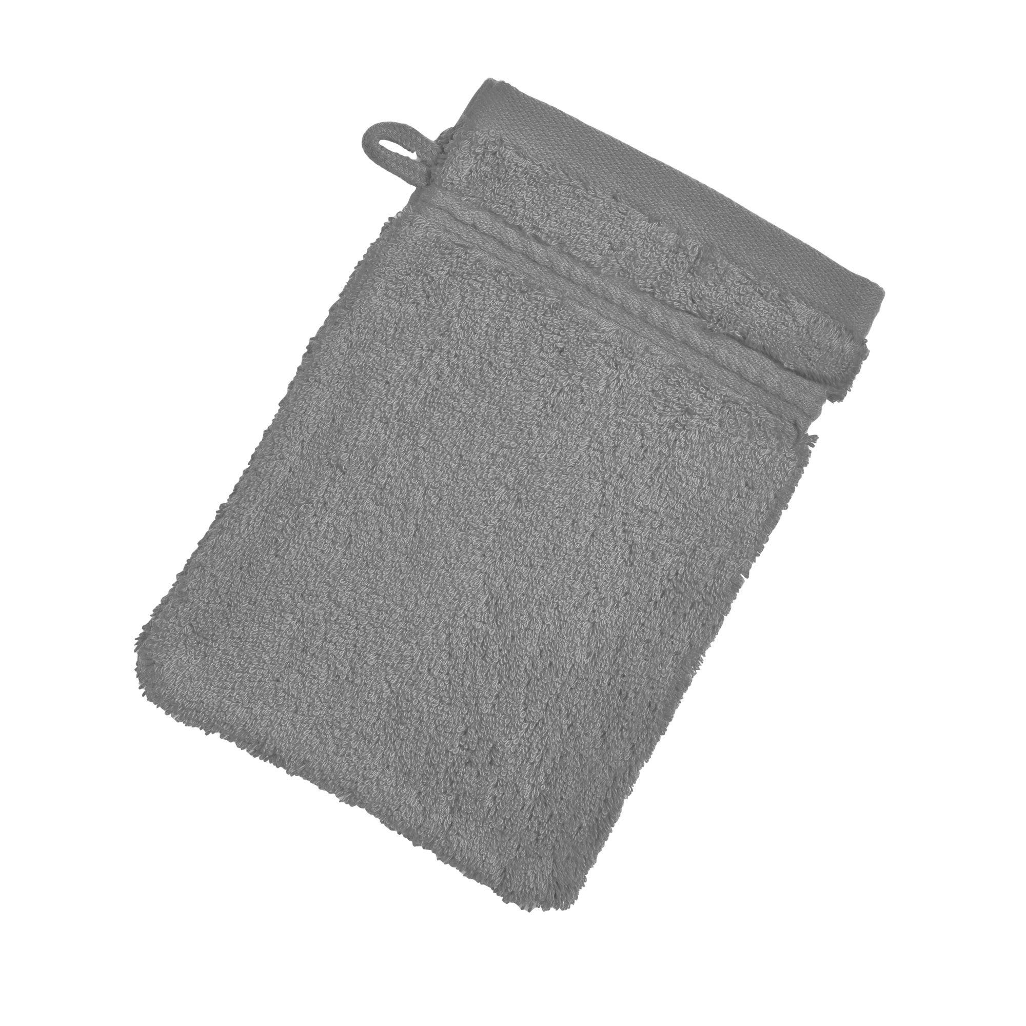 COTON PEIGNE D'EGYPTE EPONGES - Lot de 2 gants de toilette 15x21 gris silex en coton