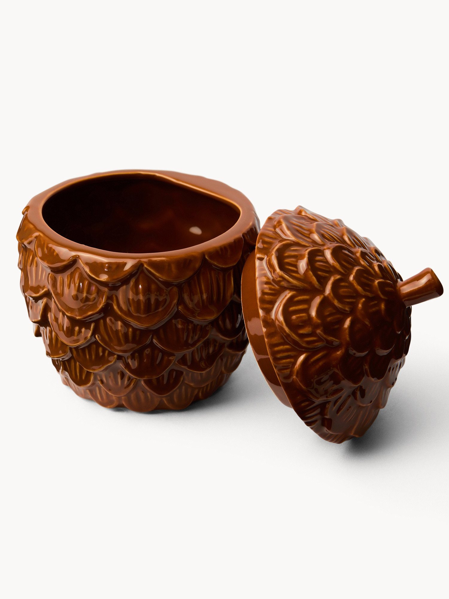 Barattolo in ceramica a pigna