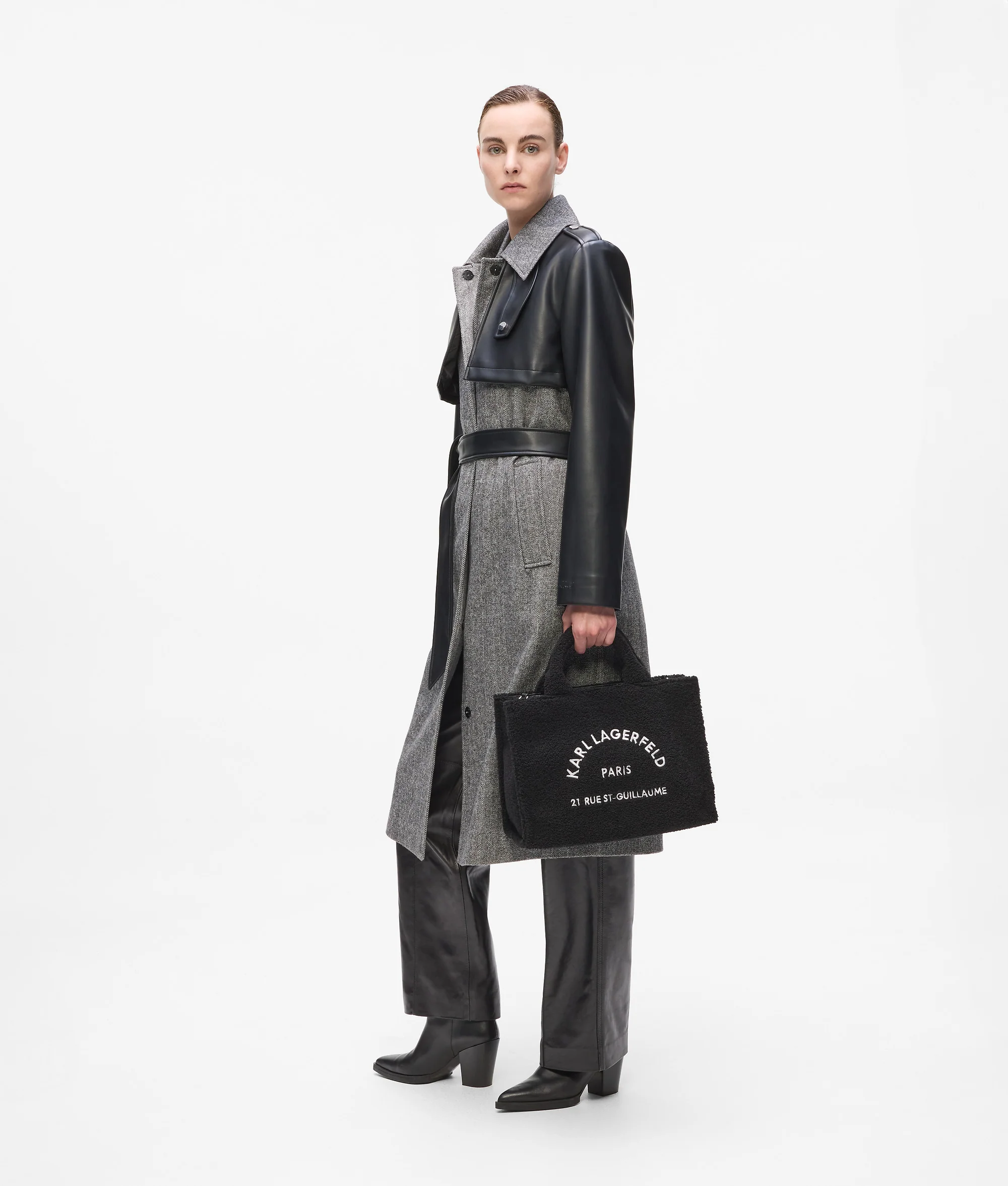 Tote bag en faux-shearling Rue St-Guillaume