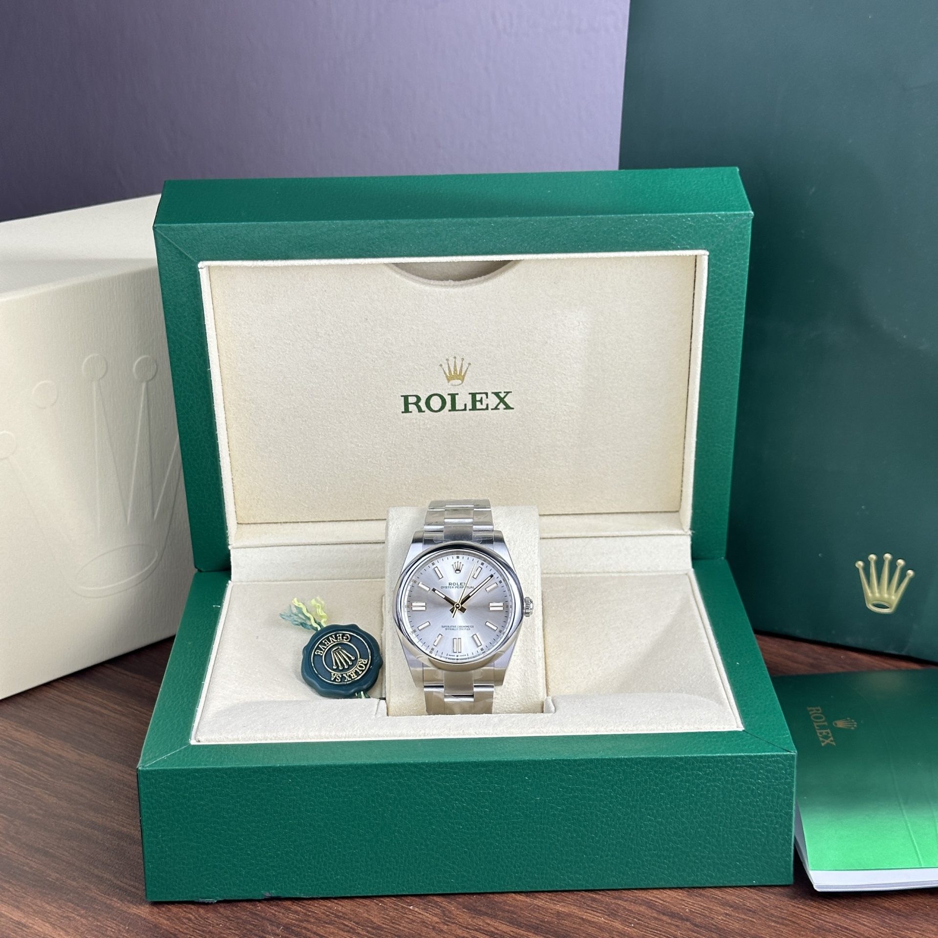 Rolex Oyster Perpetual 124300 904L Steel Silver Dial 41mm Oyster Super Clone
