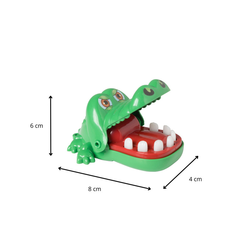 Bijtende krokodil mini spelletje - 6x4x8 cm