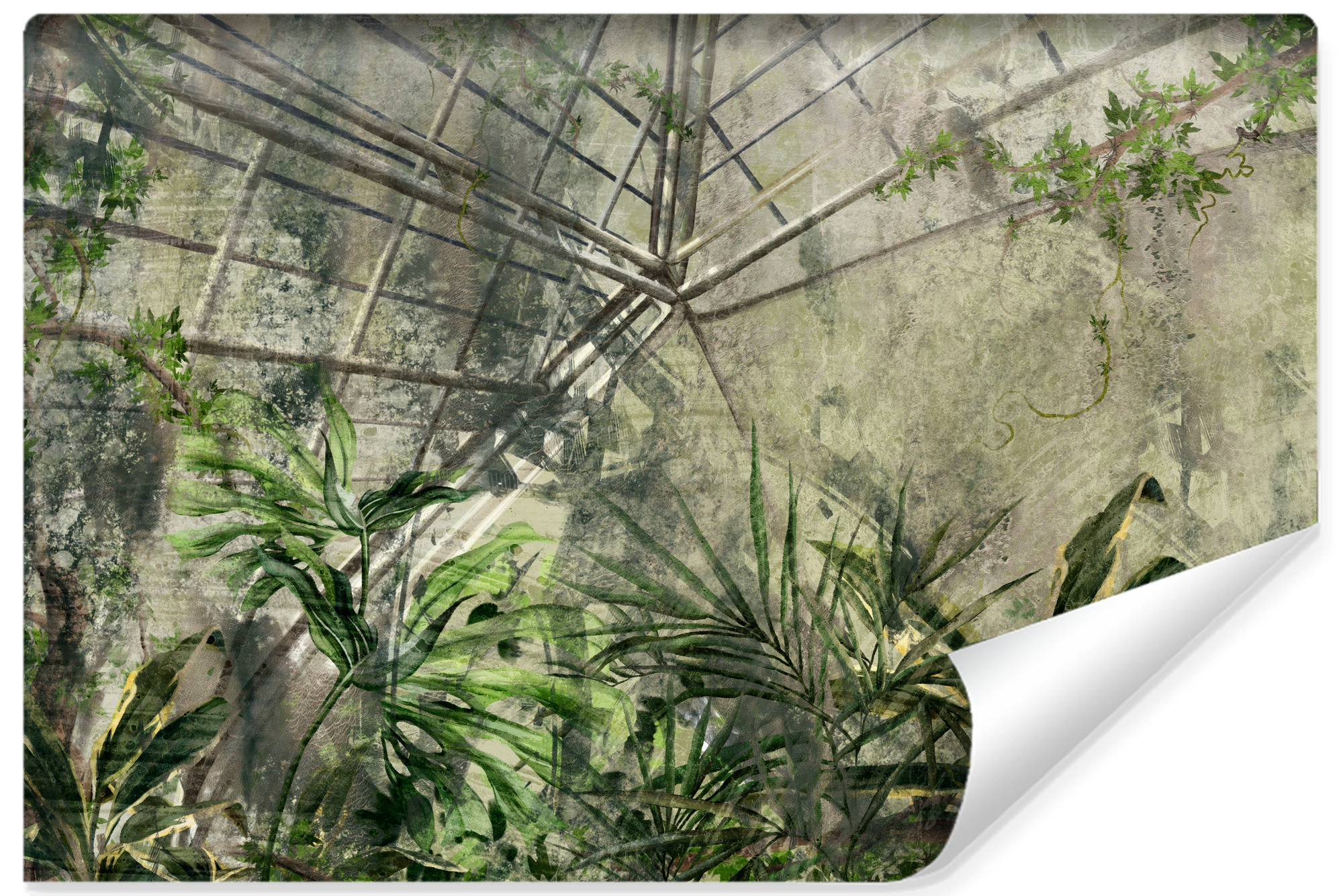 Fototapeta Tropikalne Rośliny Ogród Abstrakcja 90x60cm