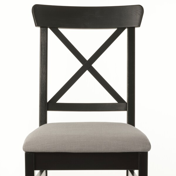 DANDERYD / INGOLF Table and 4 chairs, black/Nolhaga gray-beige, 51 1/8 