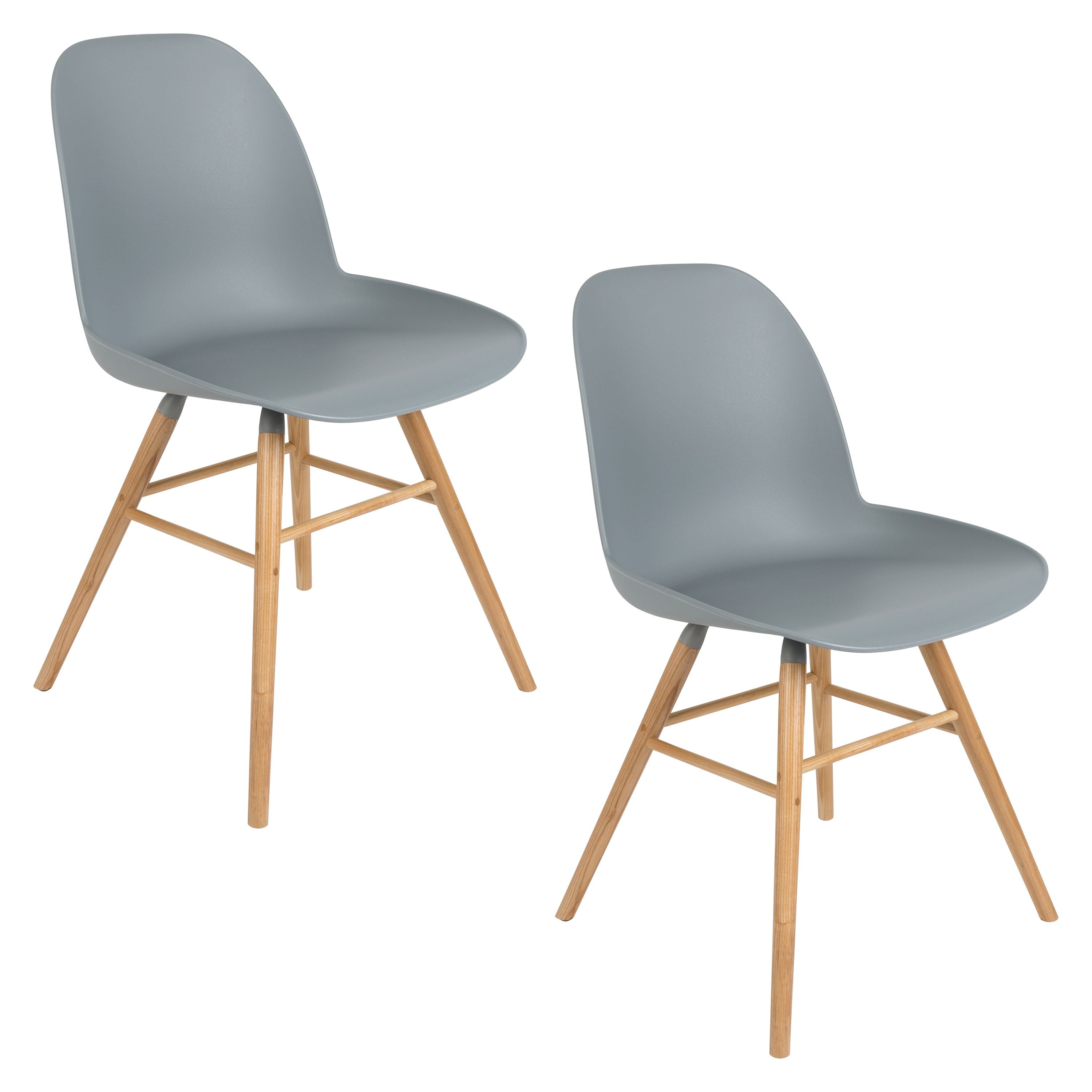 Zuiver Albert Kuip Eetkamerstoelen Lichtgrijs - Set van 2