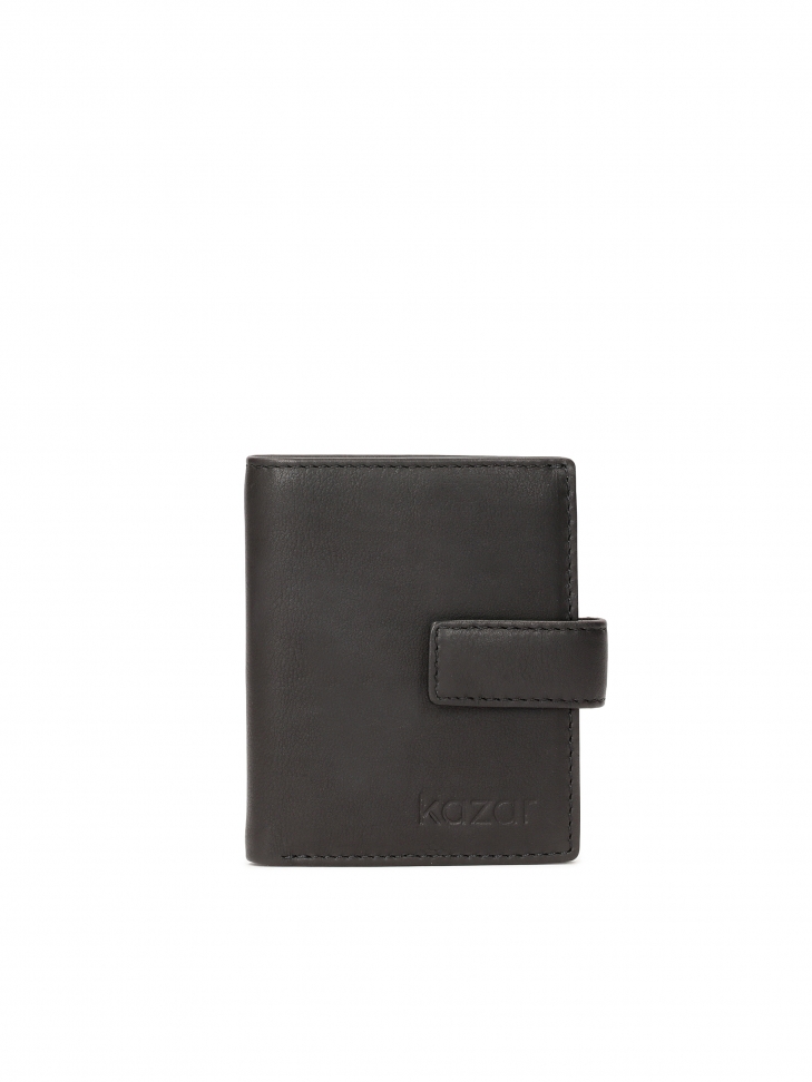 Men's black clasp wallet