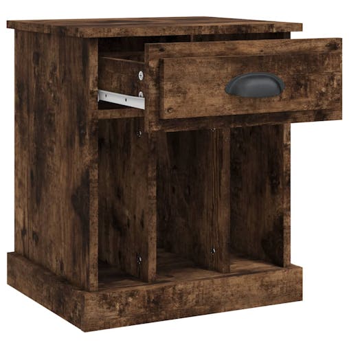 NNEVL Bedside Cabinets 2 pcs Smoked Oak 43x36x50 cm