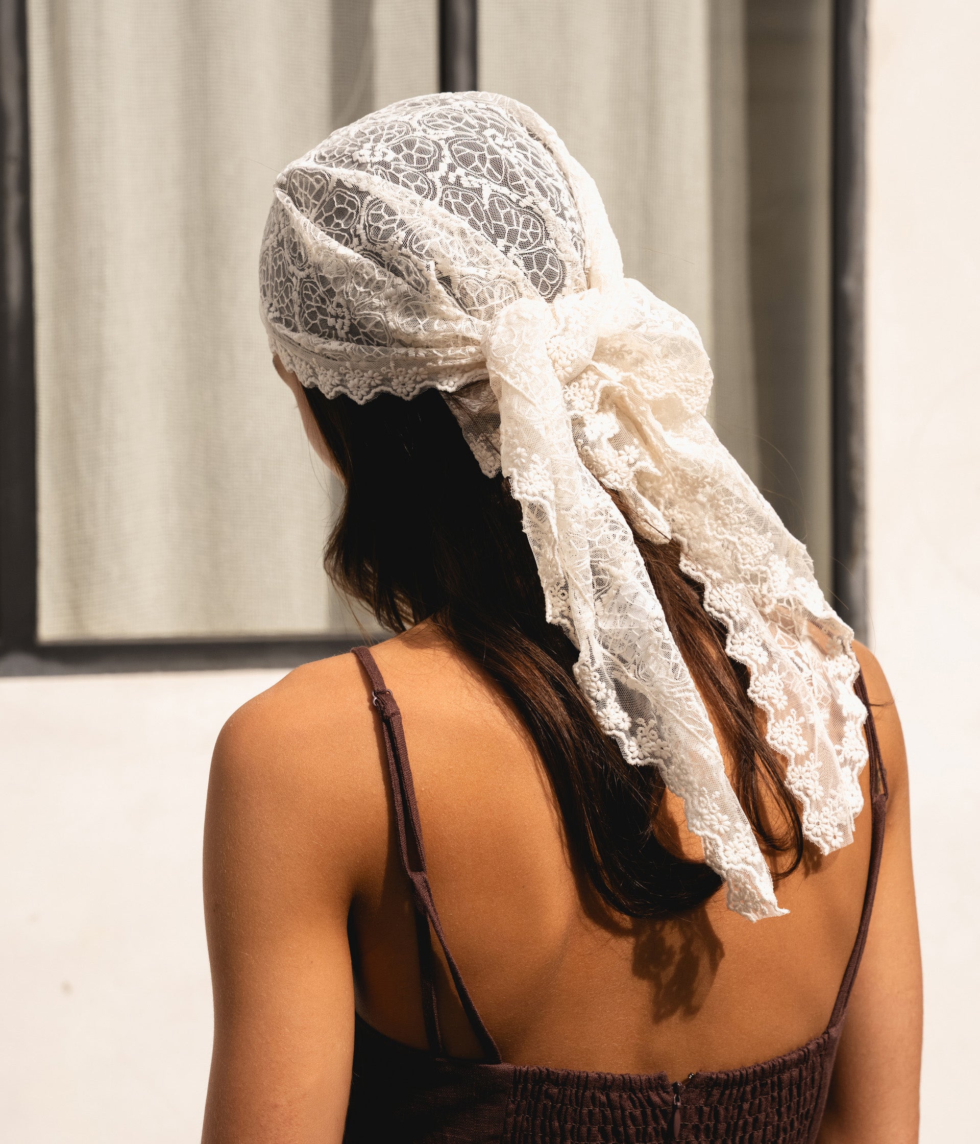 Foulard dentelle écru Fantômas