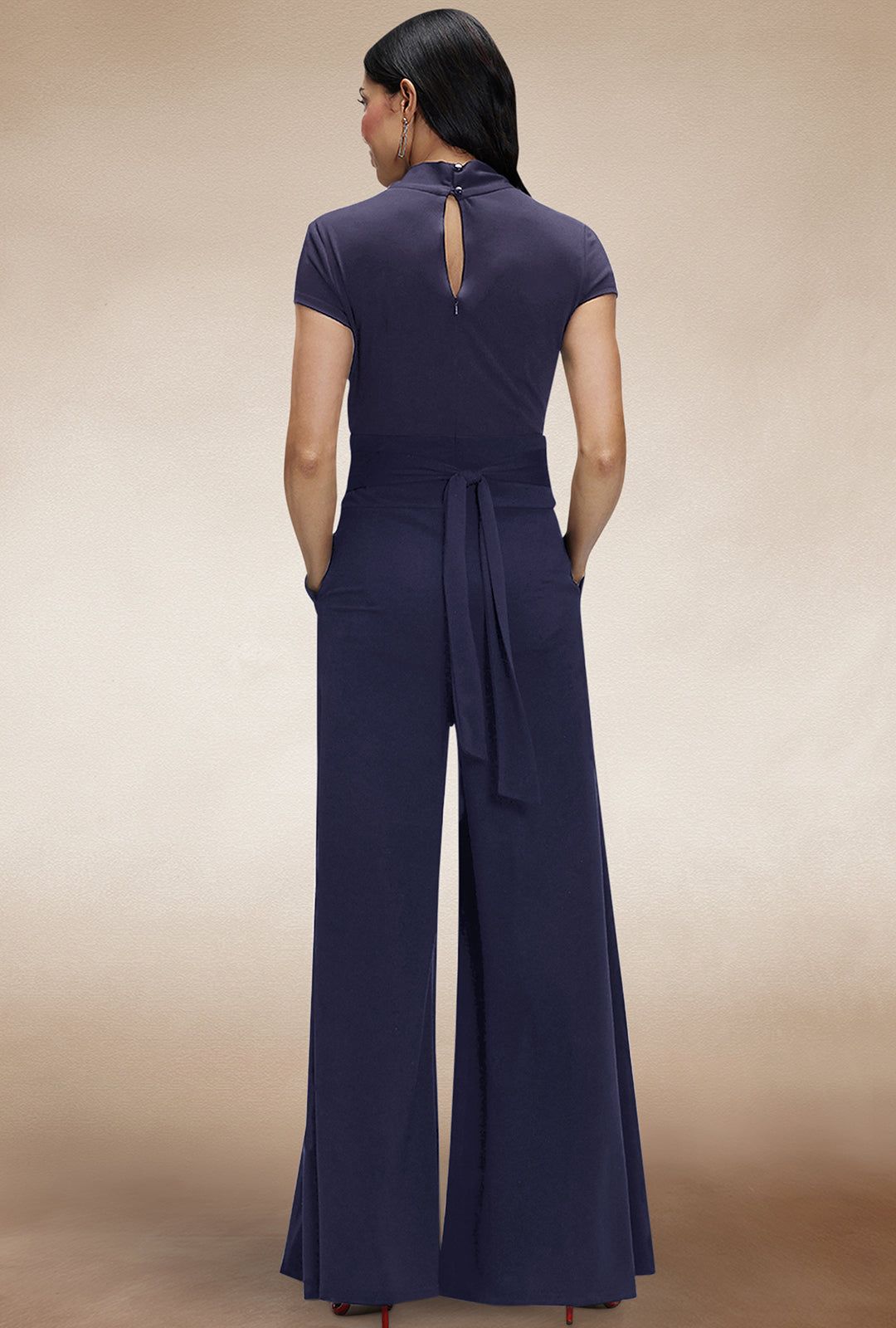 Hot Squash Cap Sleeved Wide Leg Jumpsuit