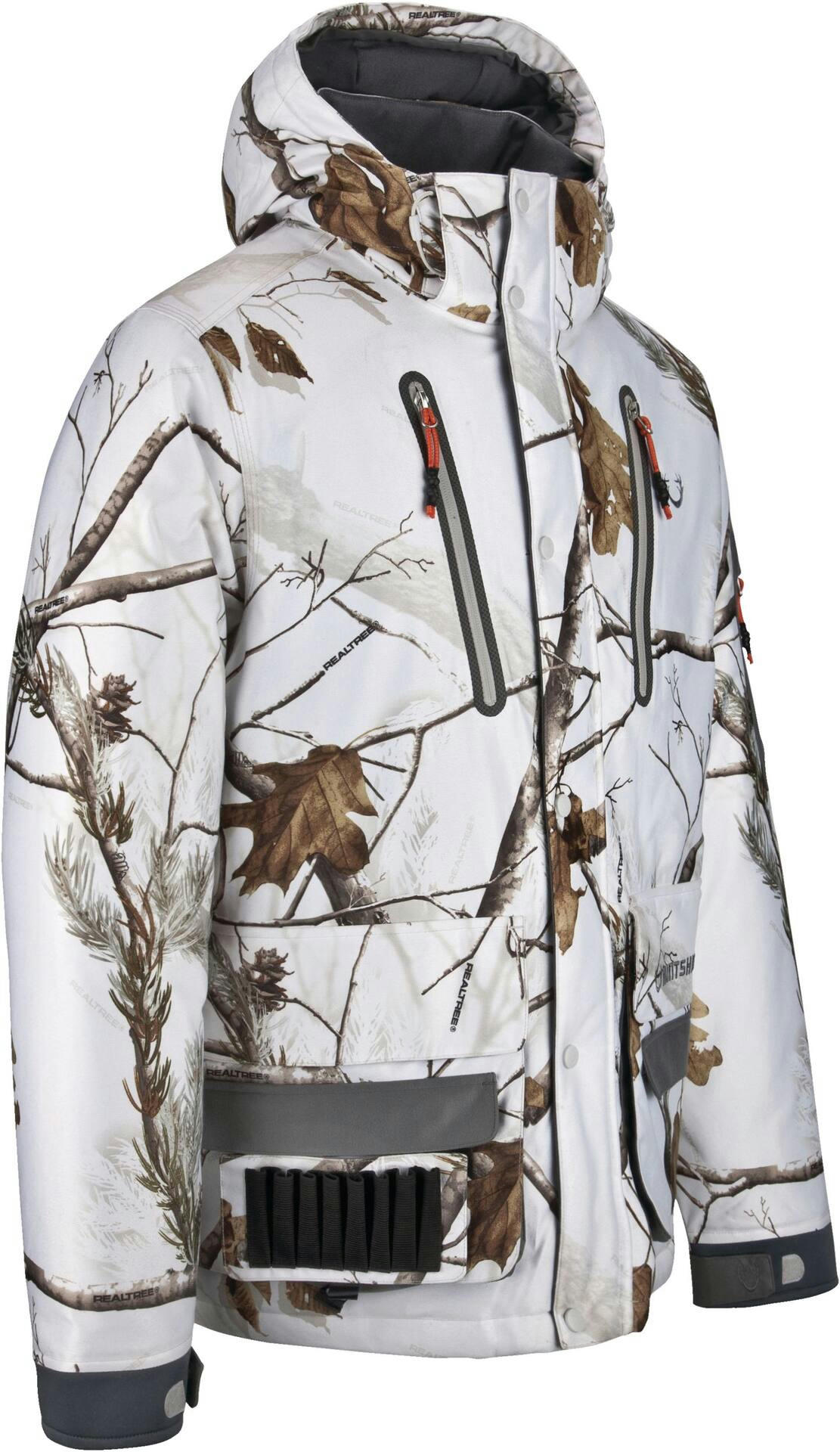 Huntshield Men's WaterProof Breathable Hunting Parka/Jacket with Cargo Pockets, Snow Camo