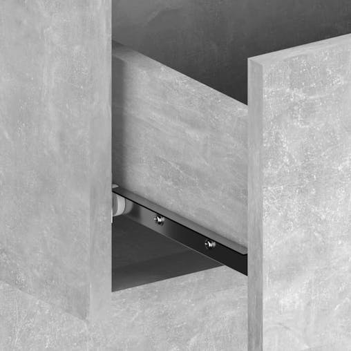 NNEVL Wall-mounted Bedside Cabinet Concrete Grey