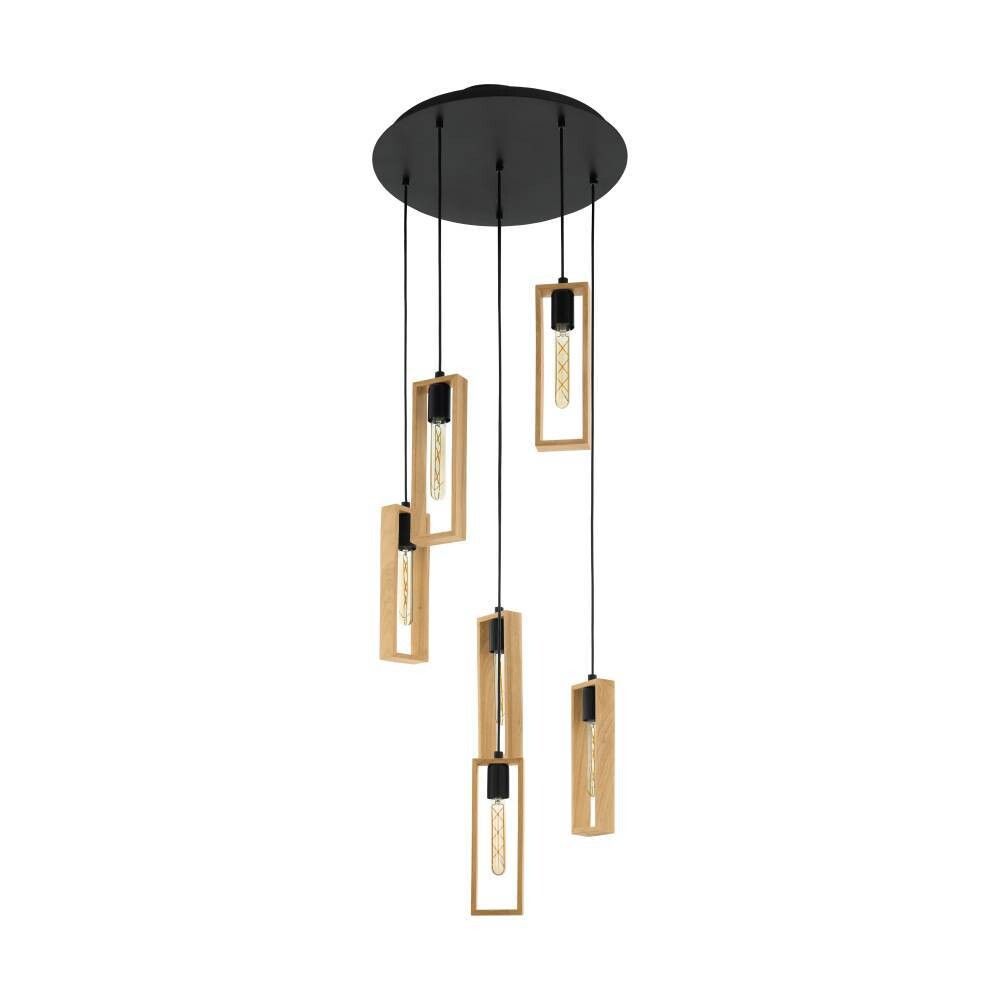 PENDEL LITTLETON 6L 6X60W E27 SVART/TRE