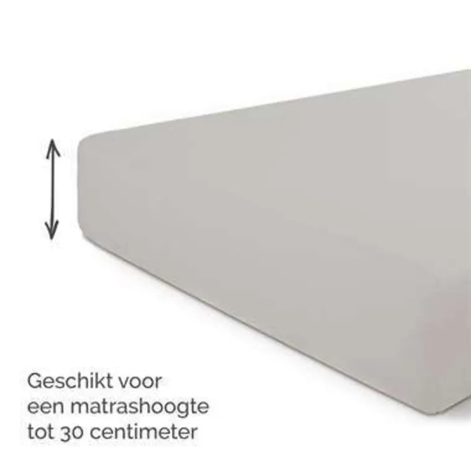 Byrklund - Hoeslaken Jersey - 90x200 cm - Taupe